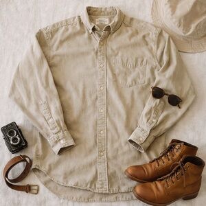Vintage 90s Banana Republic Safari & Travel Utility Shirt | Heritage Khaki